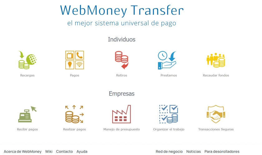 WebMoney México para transferir dinero web